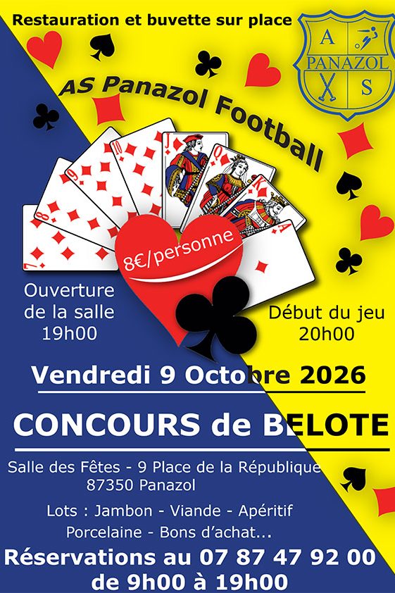 CONCOURS DE BELOTTE 09-10-26 CONCOURS DE BELOTTE